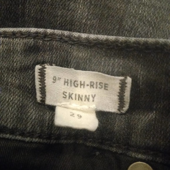 Madewell Black Button Fly High Rise Skinny Jeans - Picture 5 of 6